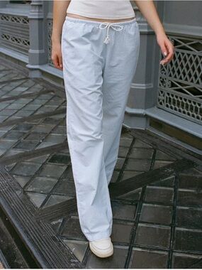 Brandy Melville Light Blue Drawstring Track Pants